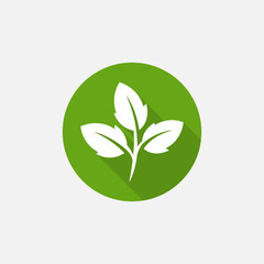 Green leaf ecology nature element vector icon, Leaf Icon, green leaf ecology nature element vector