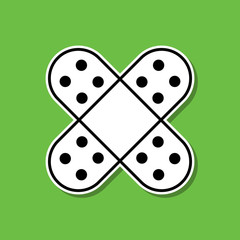Plaster sticker icon. Simple thin line, outline vector of medical icons for ui and ux, website or mobile application