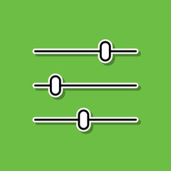 Editing sticker icon. Simple thin line, outline vector of photography icons for ui and ux, website or mobile application