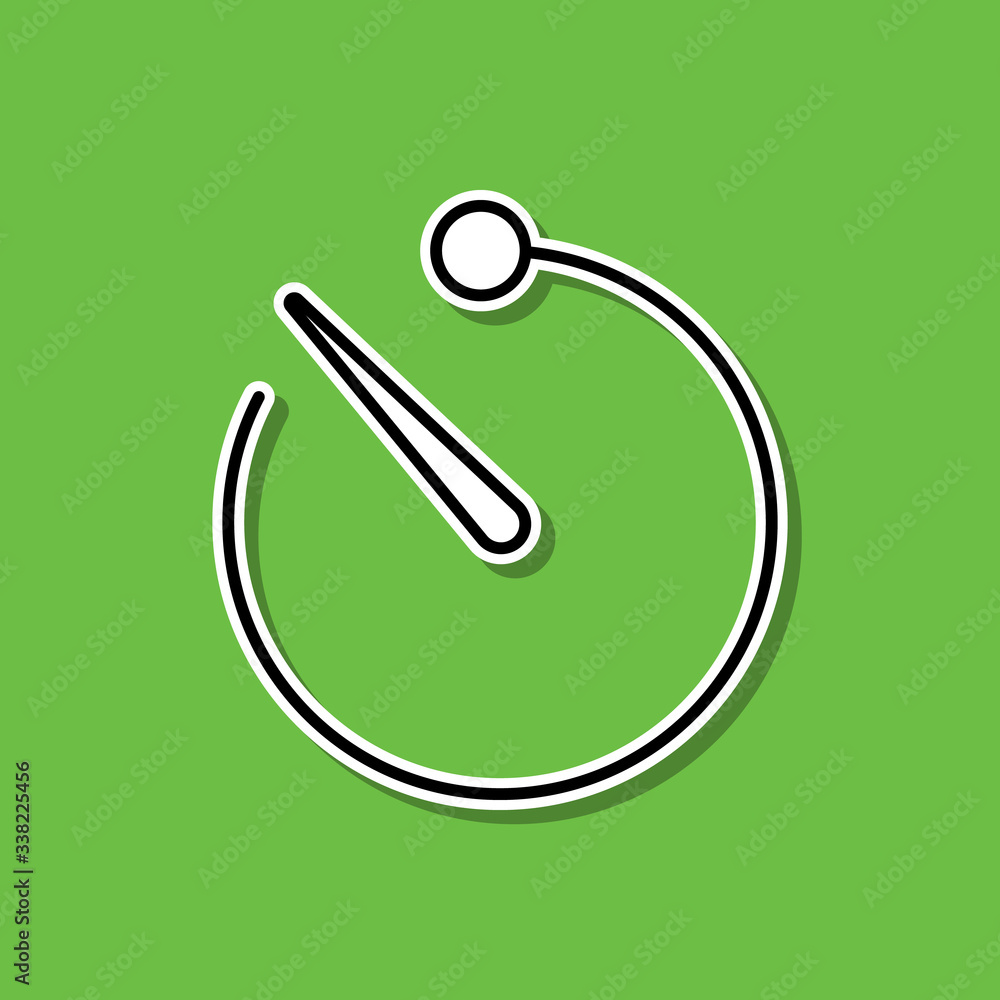 Poster timer sticker icon. simple thin line, outline vector of photography icons for ui and ux, website or 