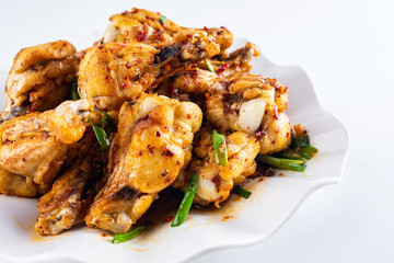 One dish of spicy chicken drumsticks from Hunan, China