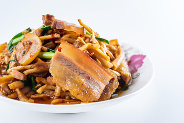 Fried Hunan Bacon, Home-cooked Vegetables, Hunan