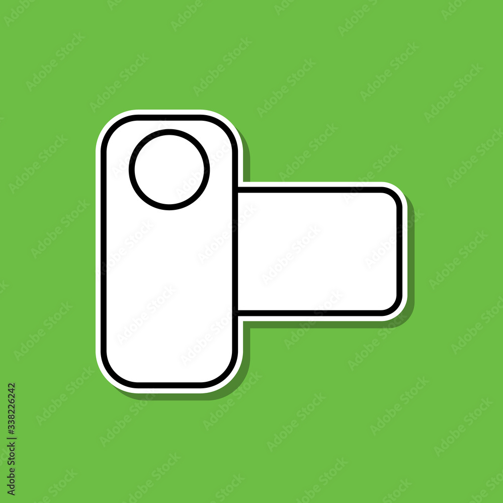 Poster manual camera sticker icon. simple thin line, outline vector of photography icons for ui and ux, web