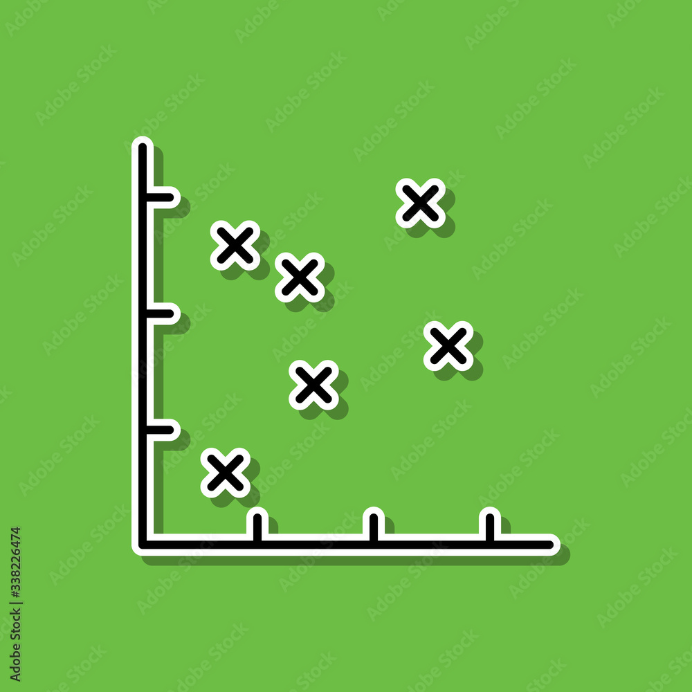 Poster stock chart line sticker icon. simple thin line, outline vector of chart and diagram icons for ui an