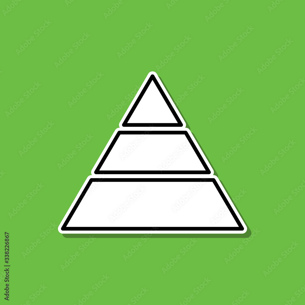 Poster pyramid chart line sticker icon. simple thin line, outline vector of chart and diagram icons for ui 