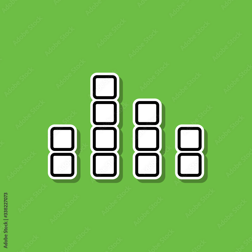 Poster column chart line sticker icon. simple thin line, outline vector of chart and diagram icons for ui a
