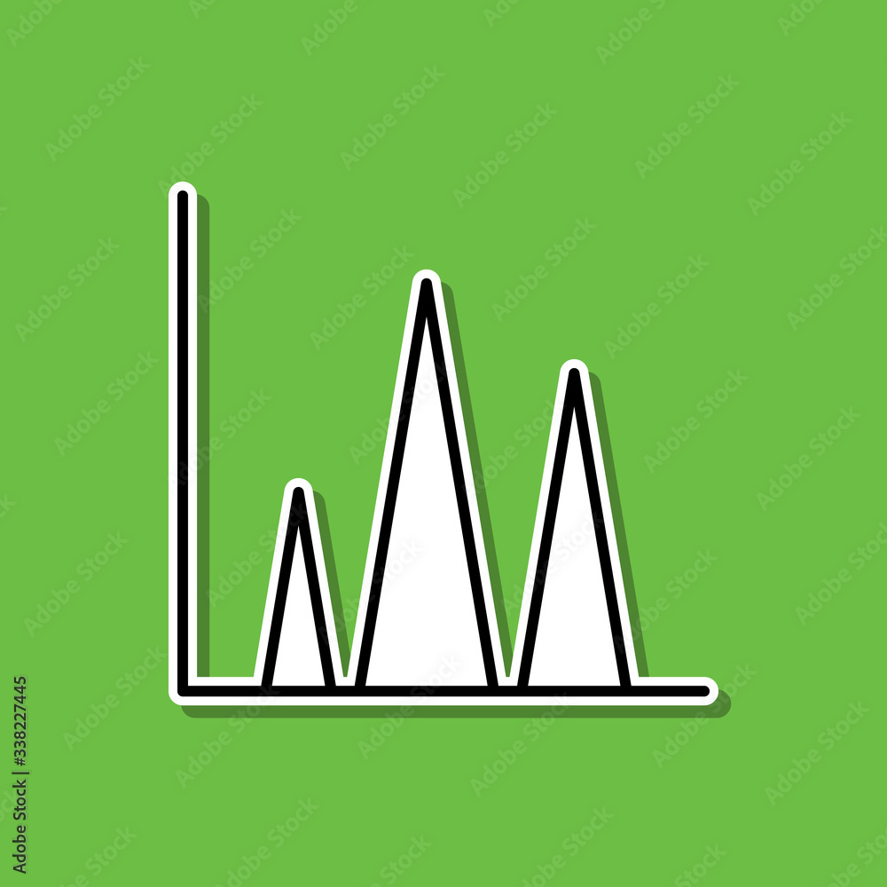 Poster column chart line sticker icon. simple thin line, outline vector of chart and diagram icons for ui a