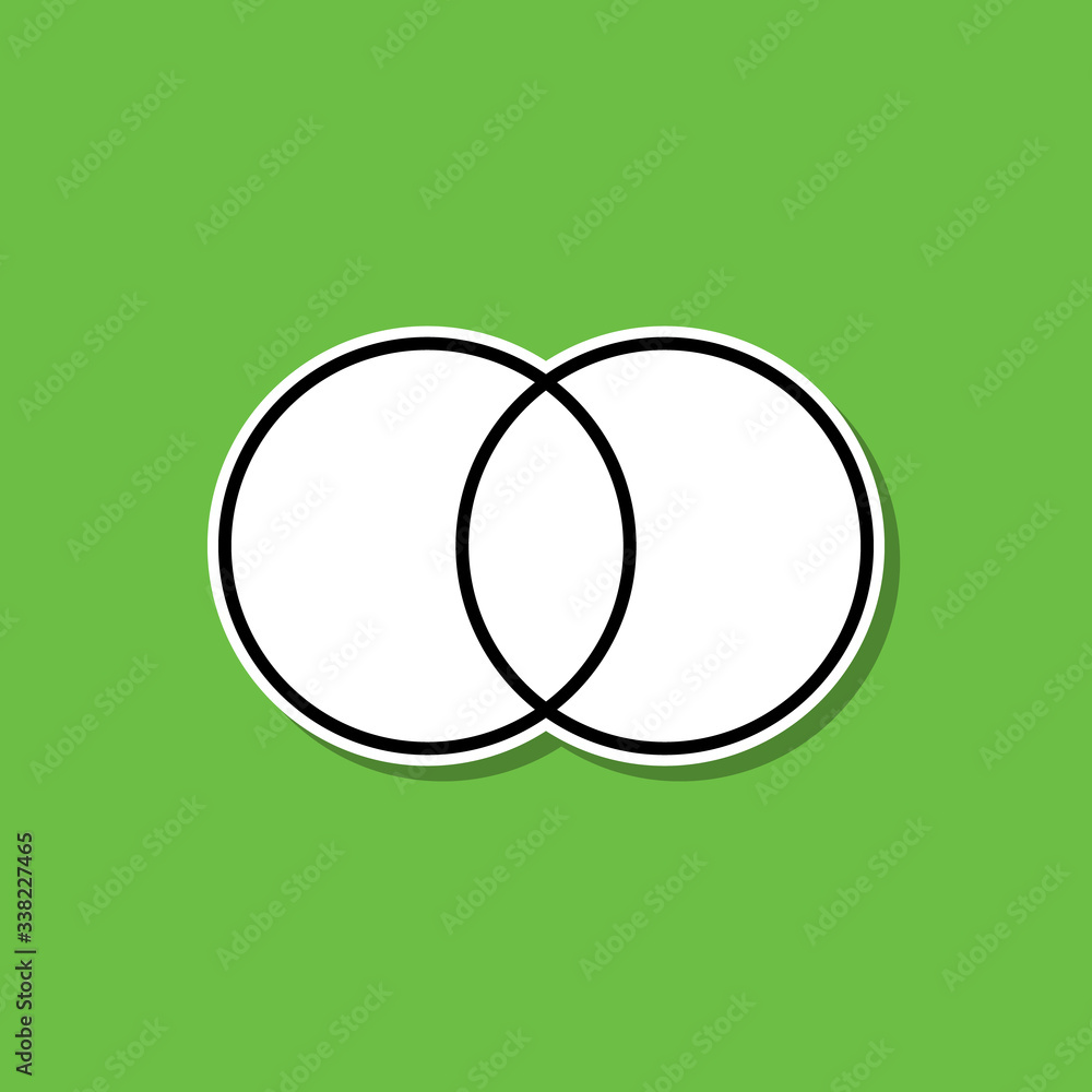 Poster circles chart line sticker icon. simple thin line, outline vector of chart and diagram icons for ui 