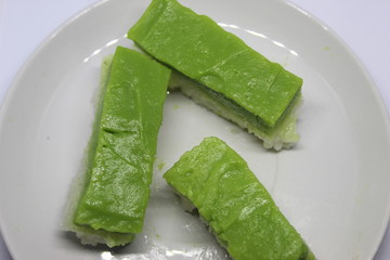 Talam Pandan Cake culinary from Indonesia.