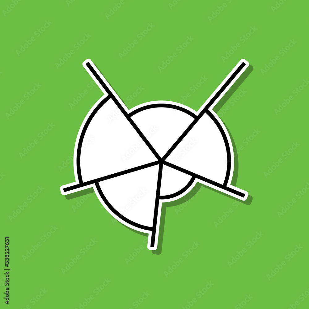 Aufkleber spy chart line sticker icon. simple thin line, outline vector of chart and diagram icons for ui and 