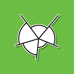 Spy chart line sticker icon. Simple thin line, outline vector of chart and diagram icons for ui and ux, website or mobile application