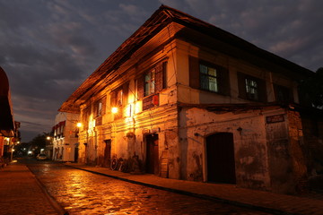 Fototapeta na wymiar Kolonial Stadt Vigan, Ilocos Sur, Philippinen