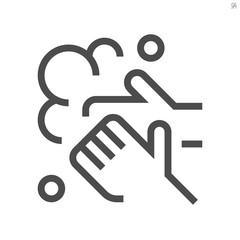 Wash hands and hygiene vector icon design, 64x64 pixel perfect and editable stroke.