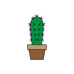 cactus color icons design. vector illustrations