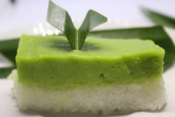 Talam Pandan Cake culinary from Indonesia.