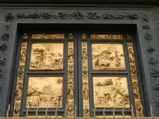 Florence, Italy,  Baptistery Door, Top panels