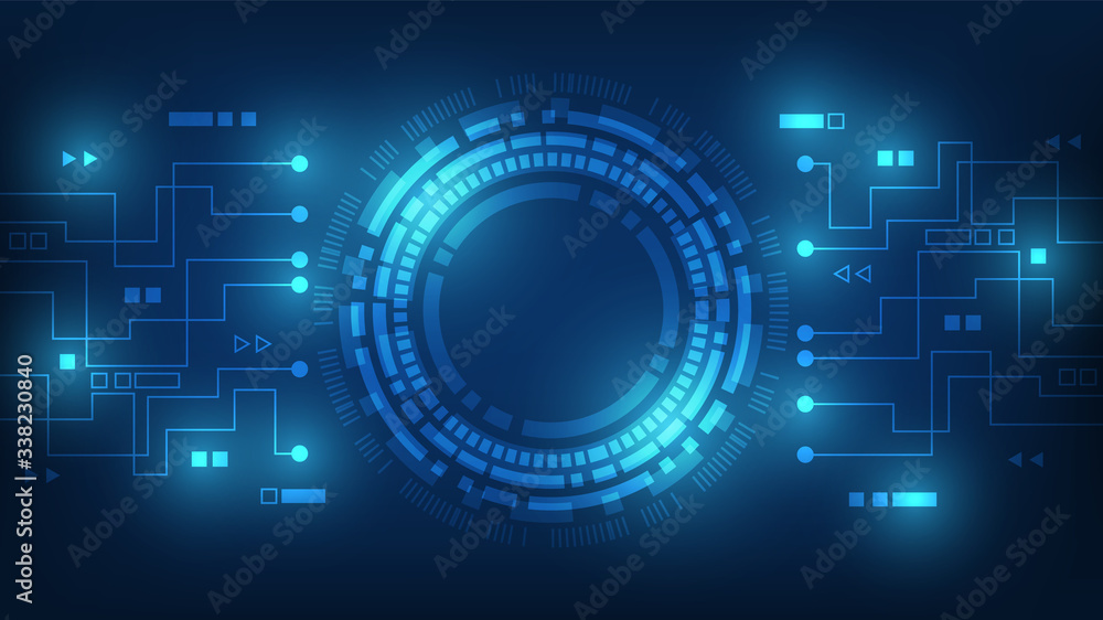 Aufkleber circuit technology background with hi-tech digital data