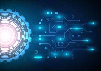 Circuit technology background with hi-tech digital data