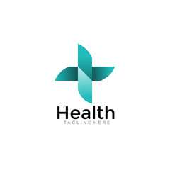 Fototapeta na wymiar modern health medical logo. simple icon illustration vector