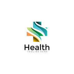 modern health medical logo. simple icon illustration vector