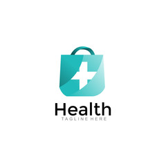 modern health medical logo. simple icon illustration vector