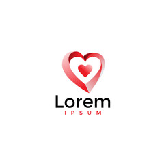 heart, love, symbol logo icon. modern template design vector