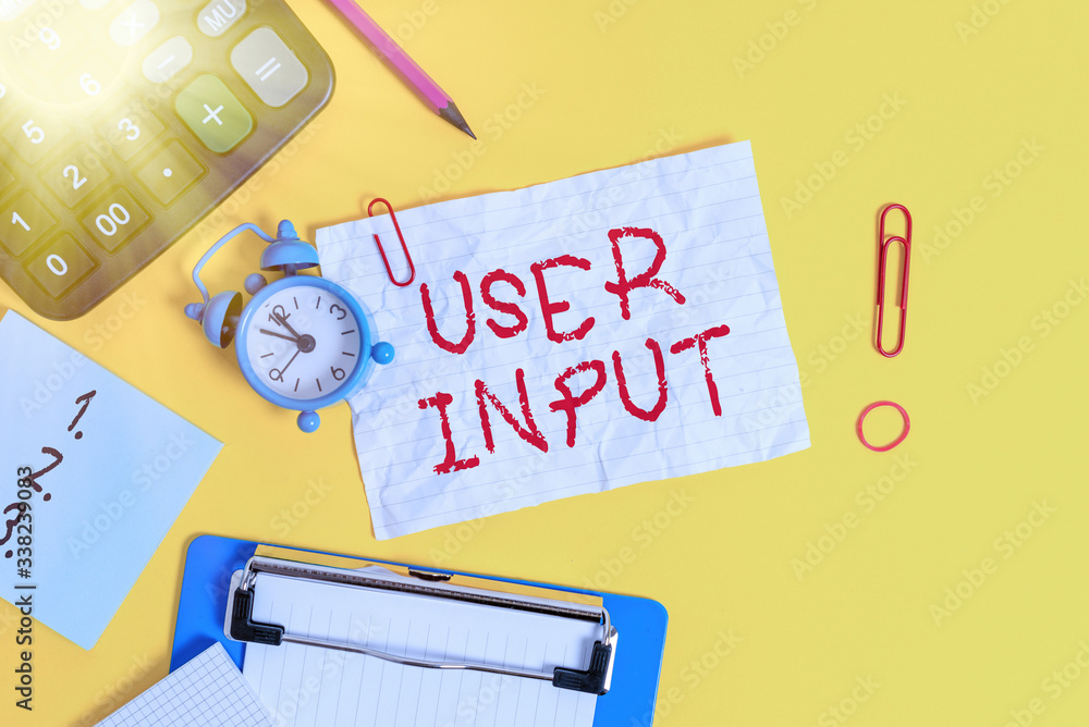 Poster word writing text user input. business photo showcasing any information or data that is sent to a co