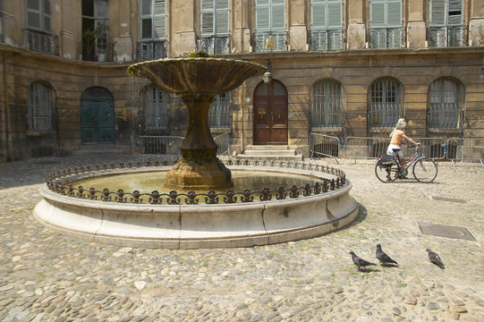 The Fontaine D'Albertas Of 1912 In The Square Of The Same Name, Aix En Provence, France