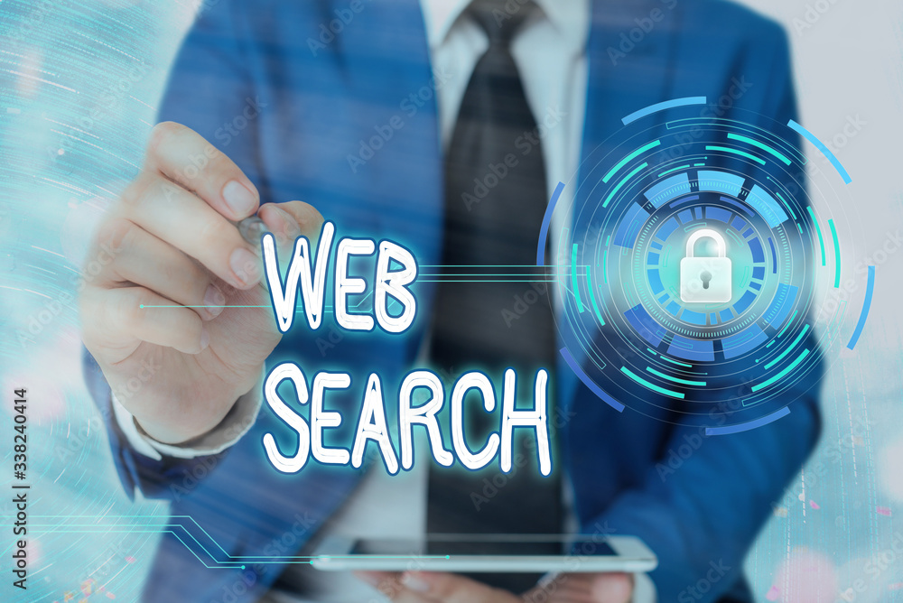 Poster word writing text web search. business photo showcasing software system designed to search for infor