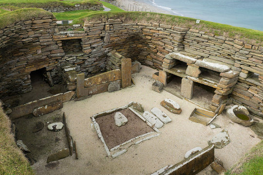 Skara Brae Prehistoric Stone Age House On Orkney