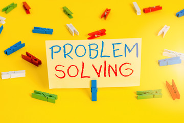 Word writing text Problem Solving. Business photo showcasing process of finding solutions to...