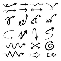 Set of Vector Arrow Doodles