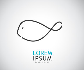 fish logo design modern vector background