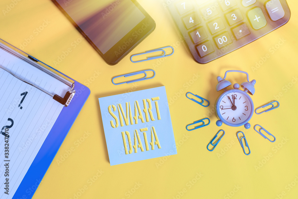 Poster word writing text smart data. business photo showcasing digital information that is formatted for fu