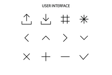 User interface icon, user interface button.