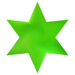 Gradient background in the form of hexagram.