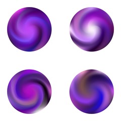 Collection with round gradient backgrounds.