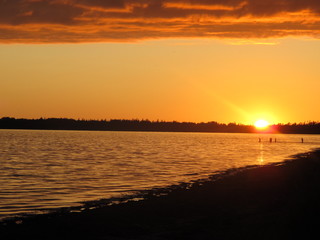 Fototapeta premium sunset over the sea