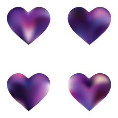 Kit of modern backgrounds hearts.