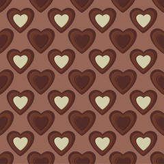 Heart shaped Chocolates. Colored Vector 