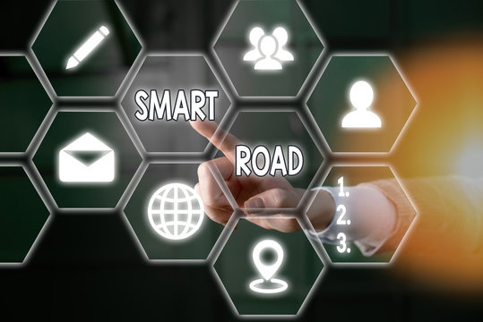 Handwriting text writing Smart Road. Conceptual photo number of different ways technologies are incorporated into roads