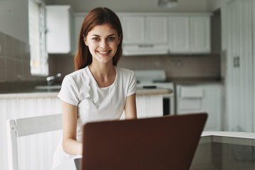 businesswoman working on laptop computer