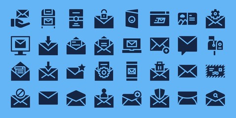 postage icon set