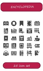 encyclopedia icon set