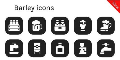 Modern Simple Set of barley Vector filled Icons