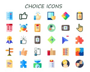 choice icon set
