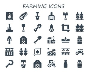 Modern Simple Set of farming Vector filled Icons