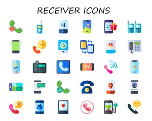receiver icon set