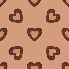 Heart shaped Chocolates. Colored Vector 