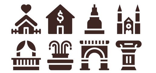 architecture icon set